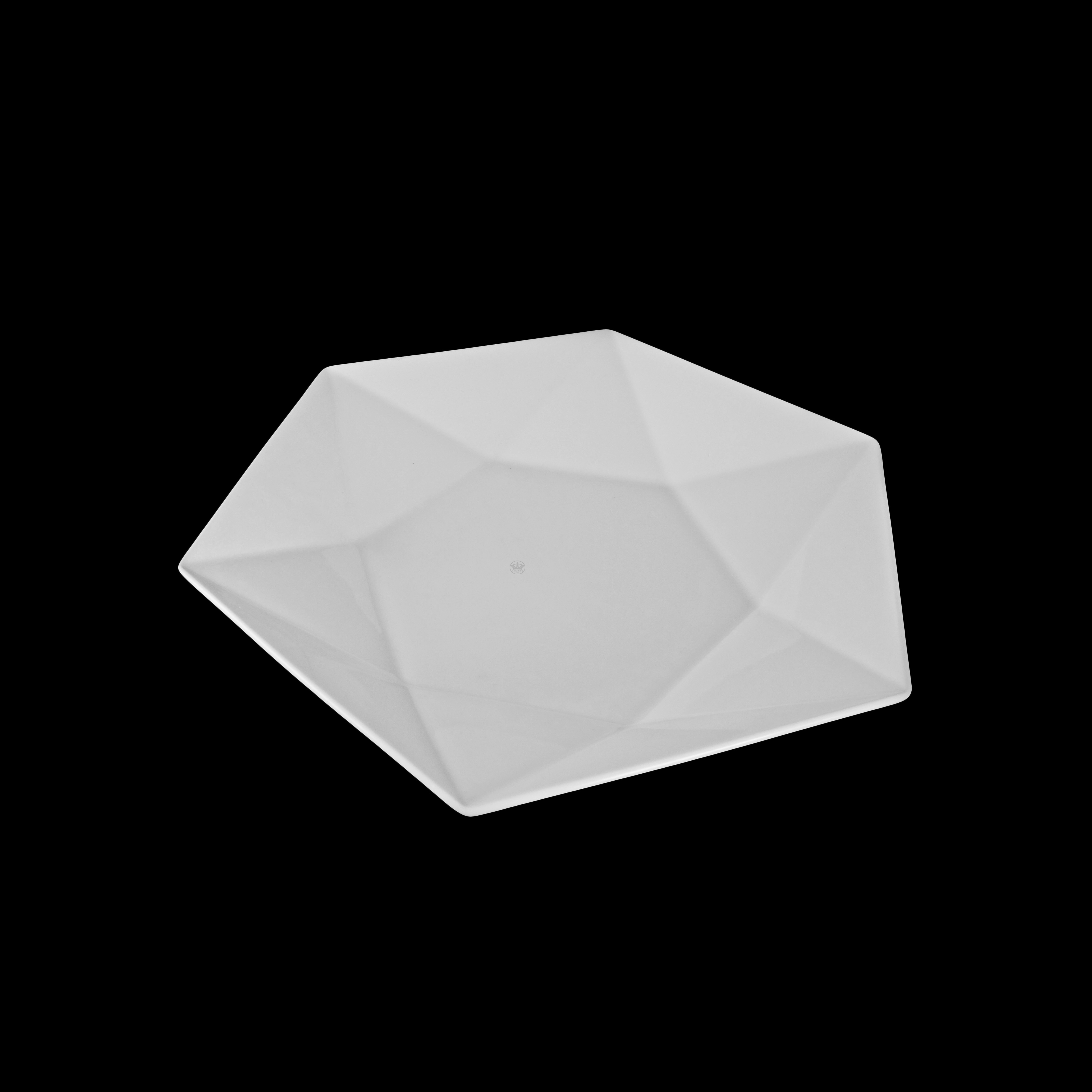 大同磁器 象牙強化 8.5吋六角盤 S001(22x22xH5cm)