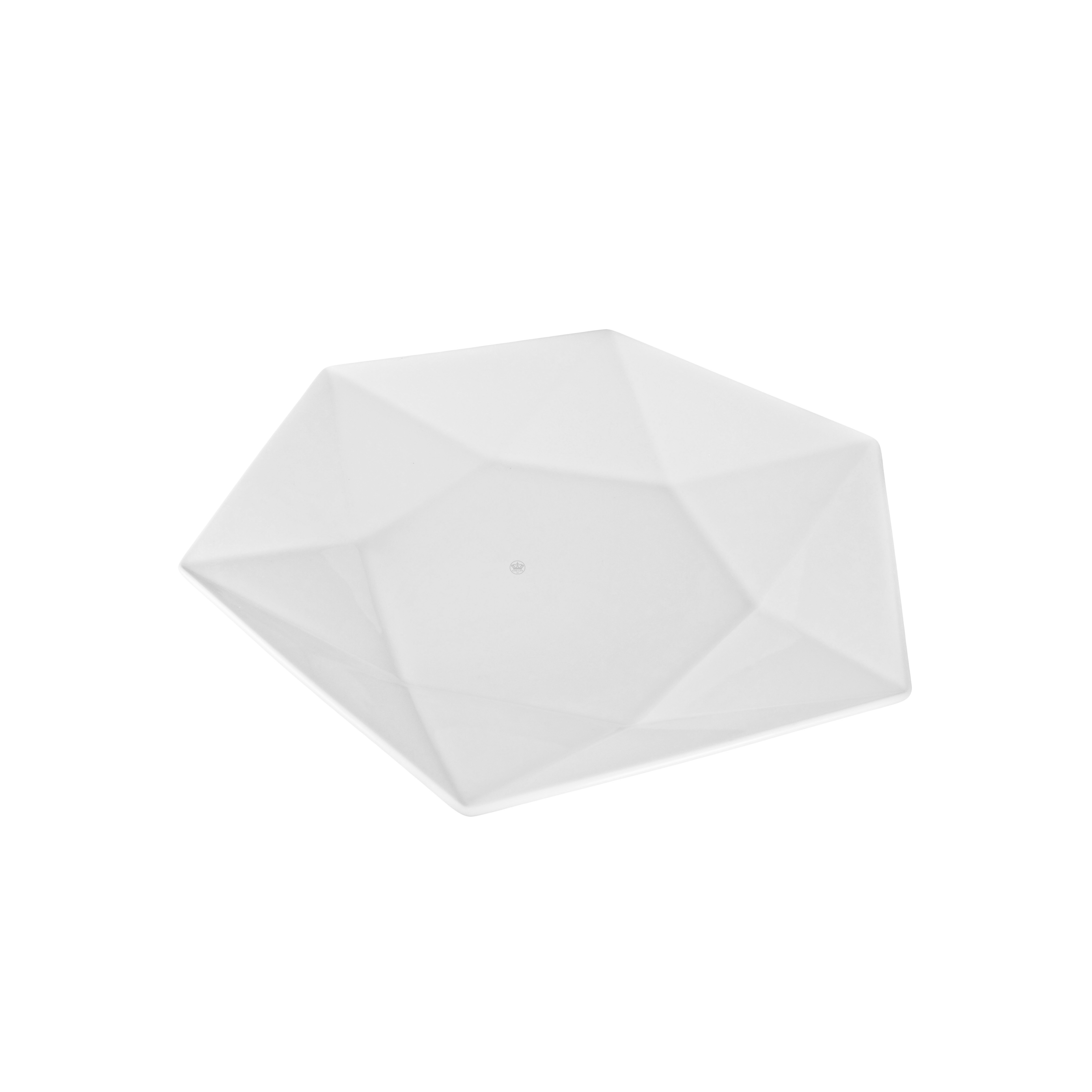 大同磁器 象牙強化 8.5吋六角盤 S001(22x22xH5cm)