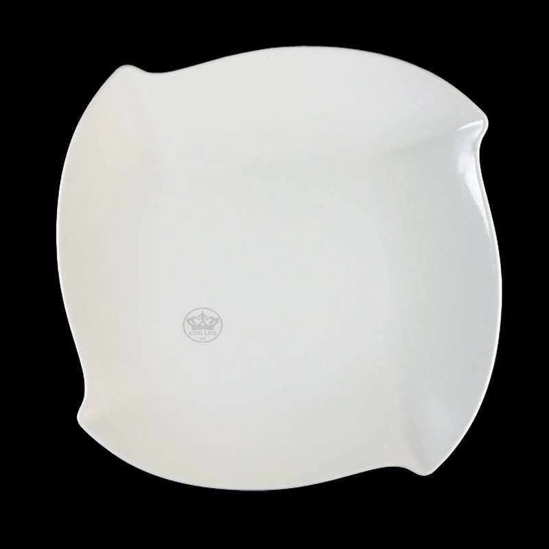 大同磁器 象牙強化 旋形方盤 S001(29.3x29.3xH3.2cm)