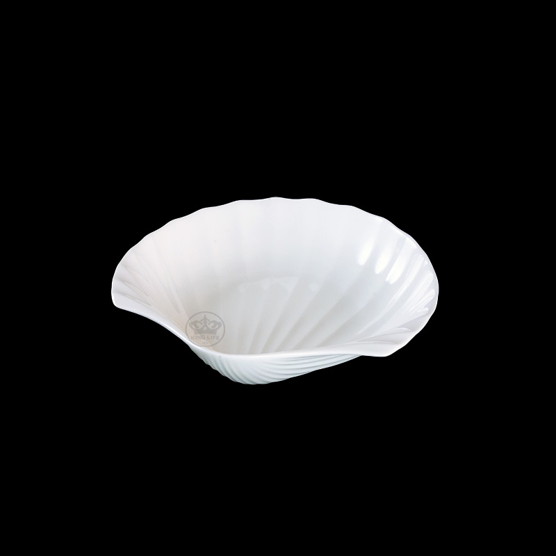 大同磁器 象牙強化 5吋貝殼盤 S001(14.5x14xH4.5cm)
