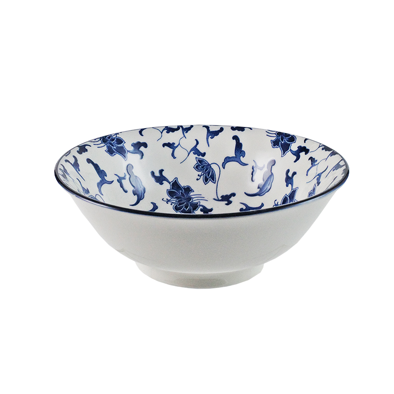 大同磁器 象牙強化 6吋 拉麵碗 156 華夏青花瓷(16x16xH6cm/500cc)