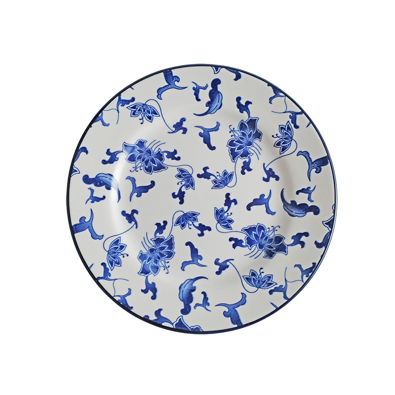 大同磁器 象牙強化 7吋骨皿 156 華夏青花瓷(17.5x17.5xH2cm)
