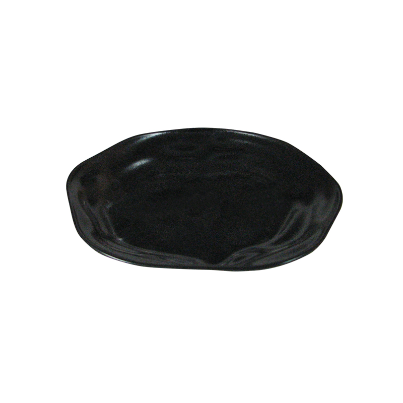 大同磁器 象牙強化 6.5吋岩紋皿 黑釉(16.7x16.7xH2.1cm)