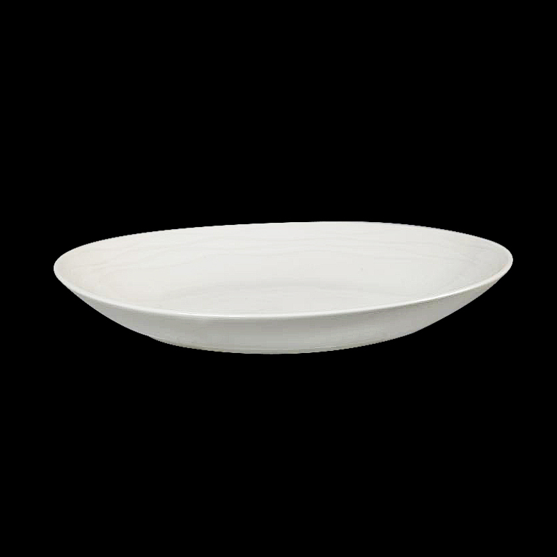 大同磁器 象牙強化 8吋絹絲橢圓深長皿 S001(20.3x15.5xH3.3cm)