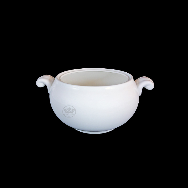 大同磁器 象牙強化 雙耳湯盅(身)大 S001