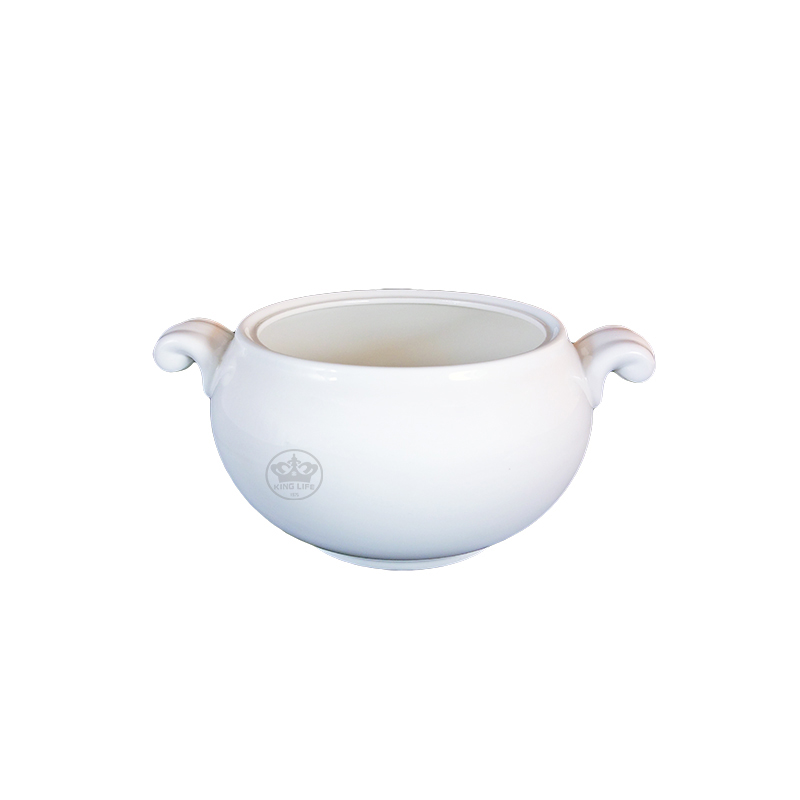 大同磁器 象牙強化 雙耳湯盅(身)大 S001