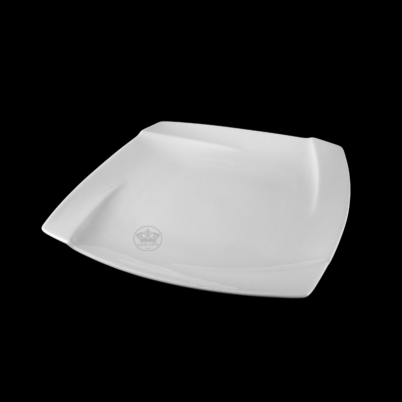 大同磁器 象牙強化 9.5吋四方玄型皿 S001(24.3x24.3xH3.3cm)