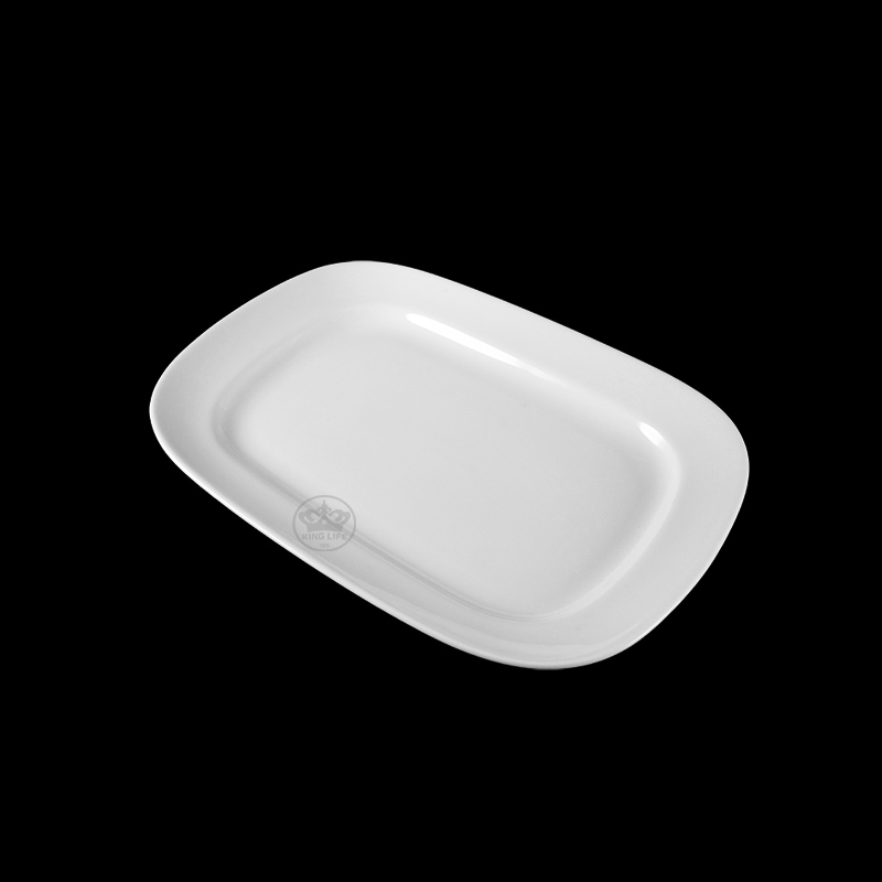 大同磁器 象牙強化 9吋牛排皿 S001(23.2x15.1xH2.7cm)