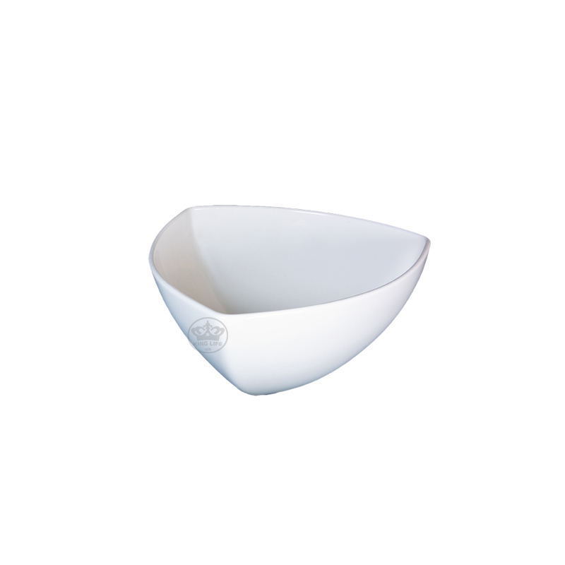 大同磁器 象牙強化 三角碗(小) S001(18x18xH9cm)