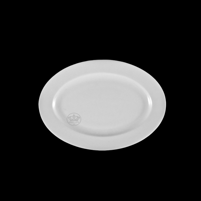 大同磁器 象牙強化 9吋長皿 S001 (23.5x17xH2.5cm)