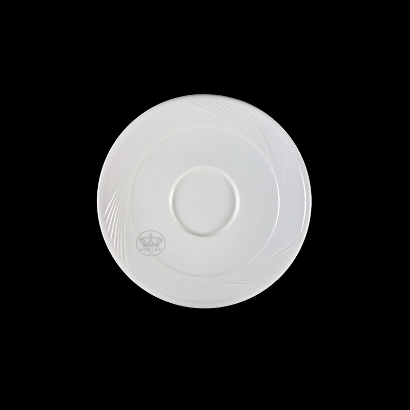 大同磁器 象牙強化羽雕 97型咖啡皿 S001(15.2x15.2xH2cm)