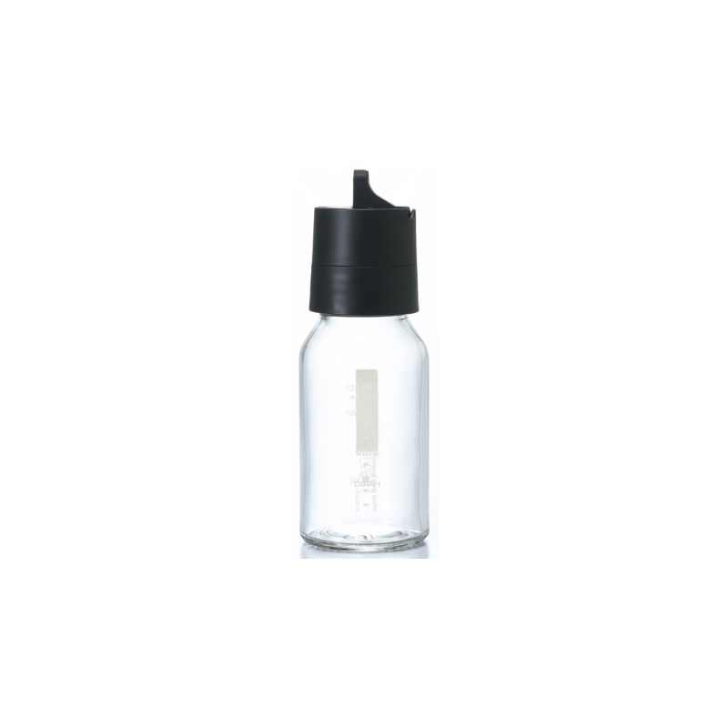 Hario 簡約按壓式調味罐-黑-120ml