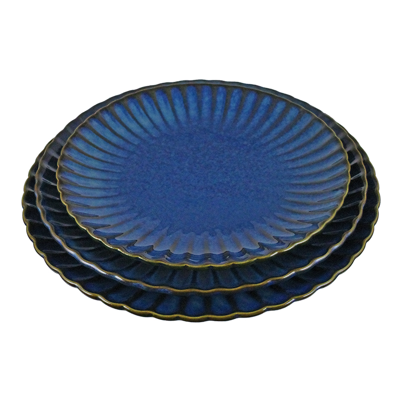 10"新型海棠淺盤 藍色(現金價)