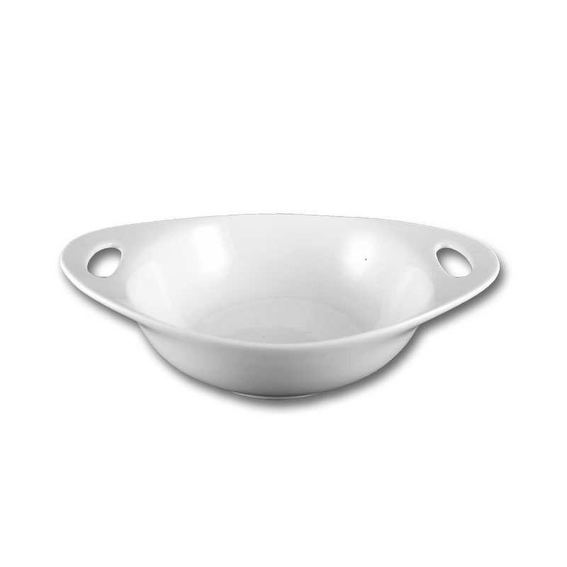 10"雙耳蛋形碗(亮光白胎)(現金價)