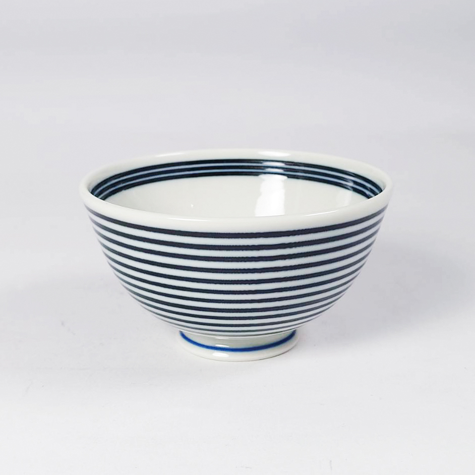 美濃燒 藍線輕量中平碗 113*H60mm 日本製