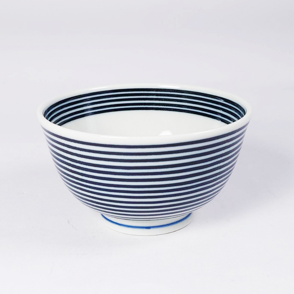 美濃燒 藍線輕量4.0丼碗 132*H72mm日本製