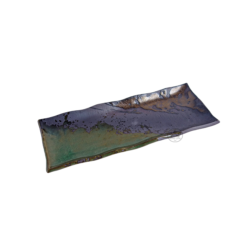 伊賀金彩串燒皿27cm