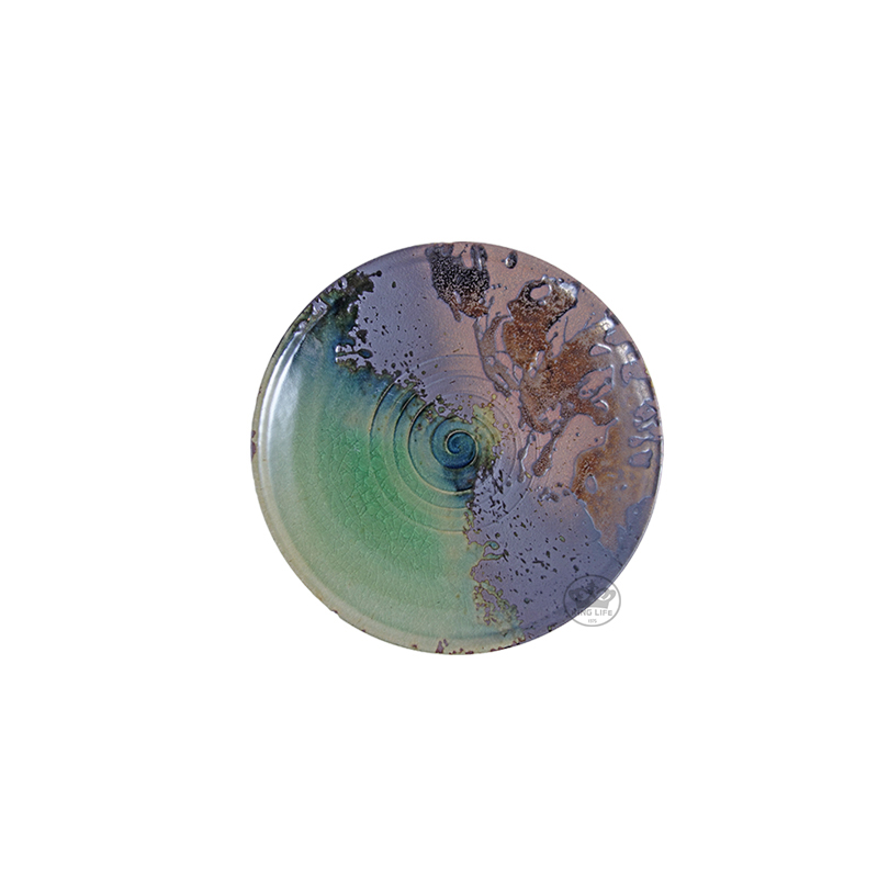 伊賀金彩丸皿 14.5cm