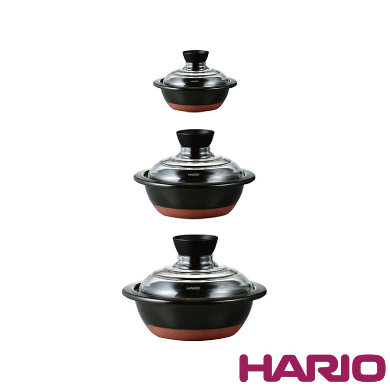 HARIO 萬古燒深土鍋  - 6號-750ml/8號-2000ml/9號-3000ml