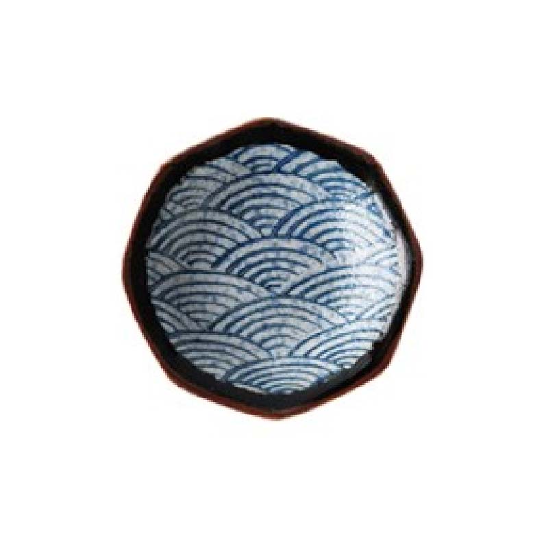 清海波羅紋八角圓碟3.5
