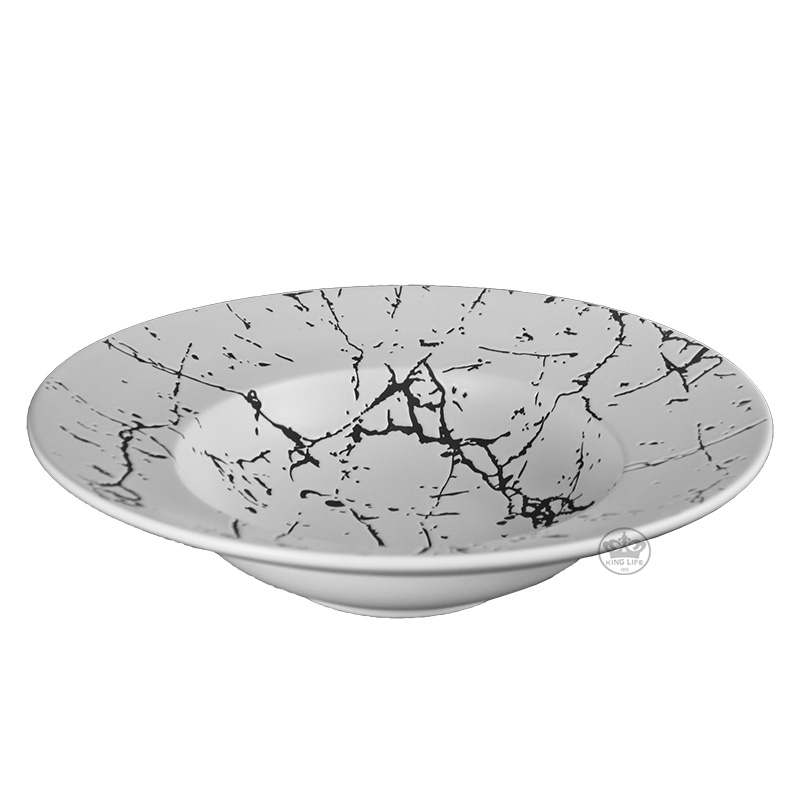 白釉潑墨義大利麵盤11.25"(285*H70mm)
