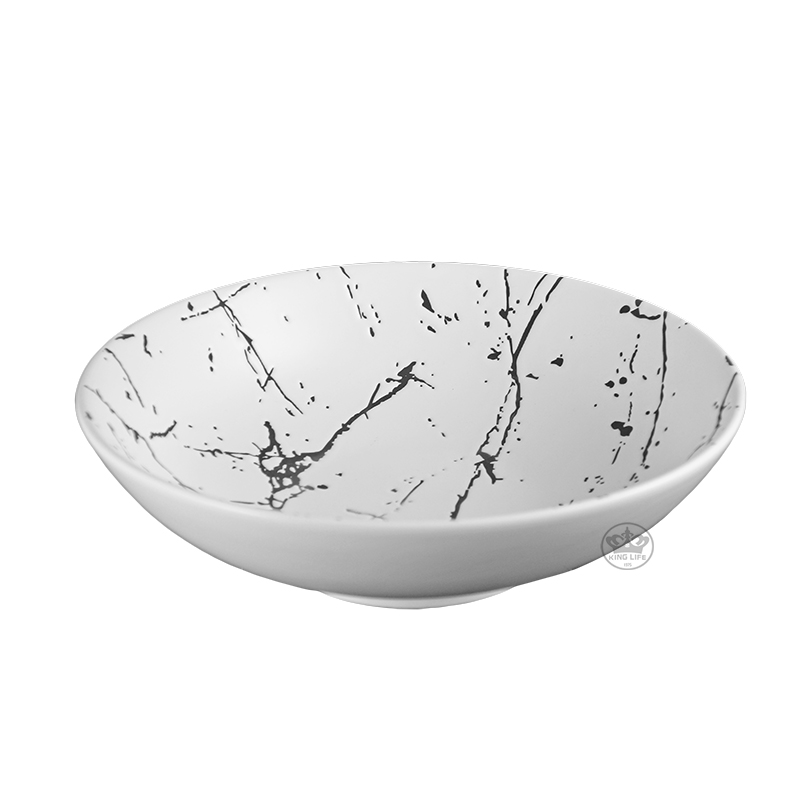 白釉潑墨湯碗9.25"(235*H65mm)