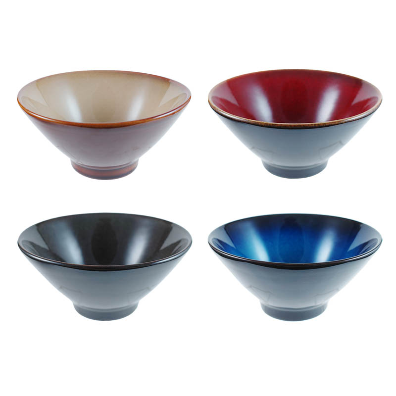 窯變釉斗笠碗6"