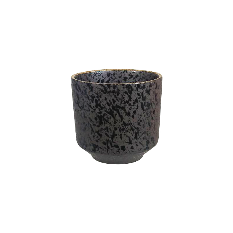 金邊亮點黑茶杯