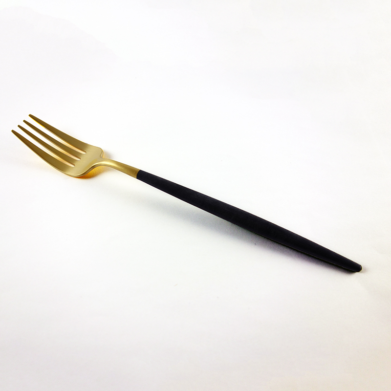 GOA BLACK MATT GOLD 餐叉