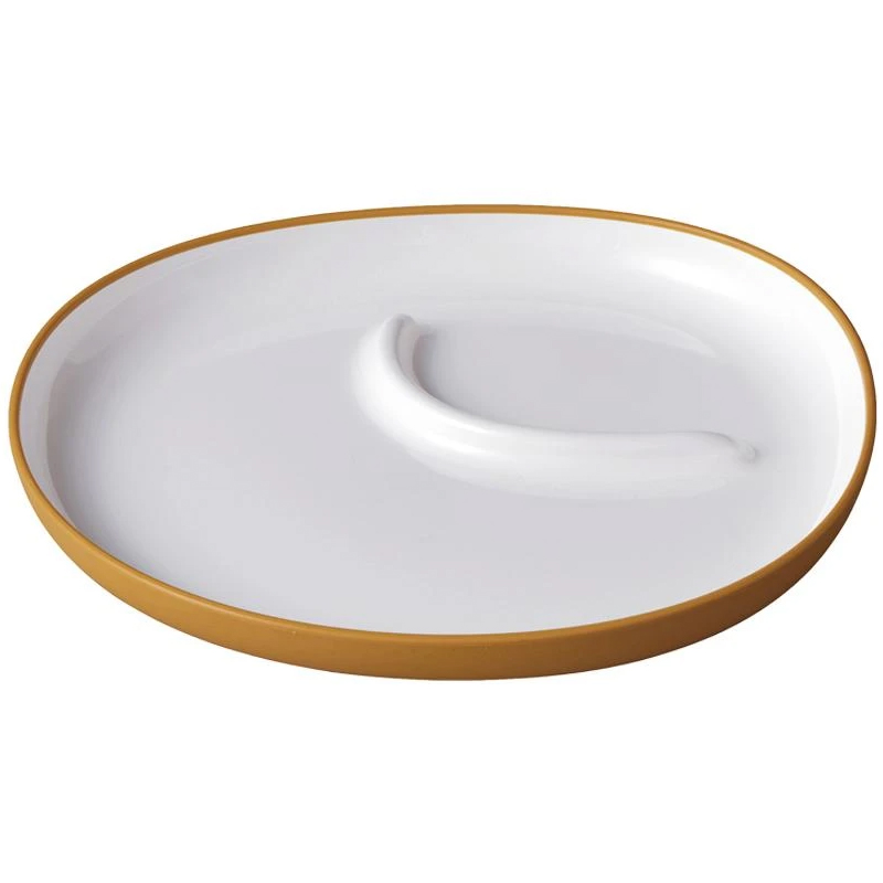 BONBO分隔餐盤24cm-粉黃-W240 x D220 x H26 mm