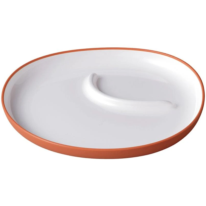 BONBO分隔餐盤24cm-粉橘-W240 x D220 x H26 mm