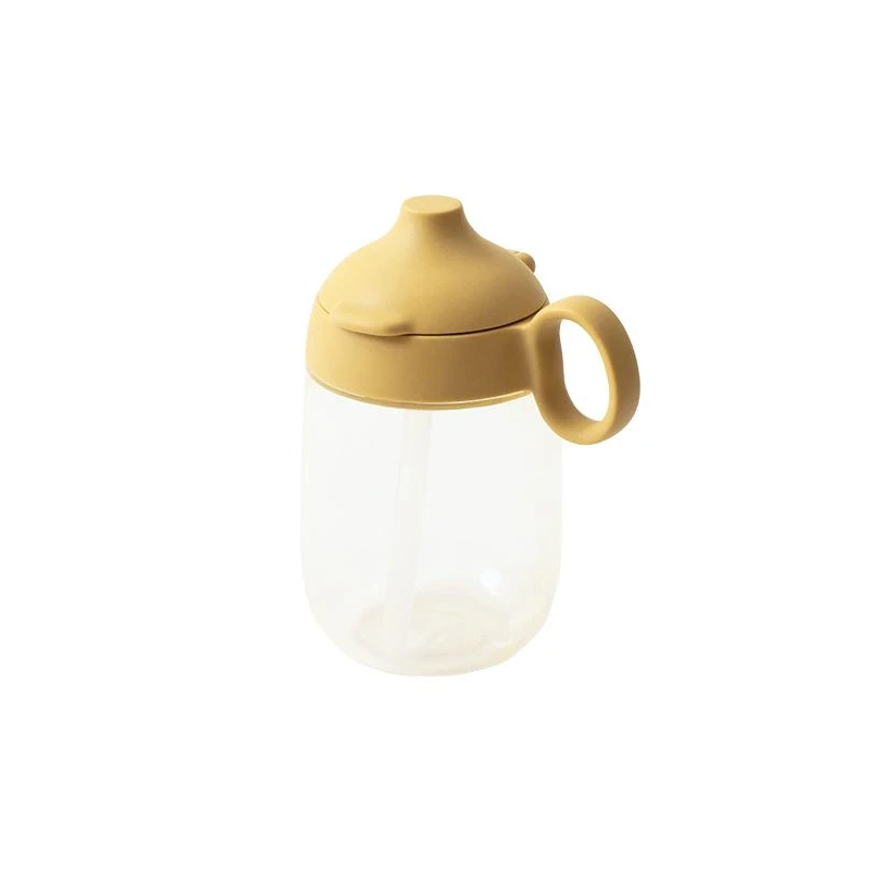 BONBO提把吸管杯260ml-粉黃-φ72 x H128 x W96 mm