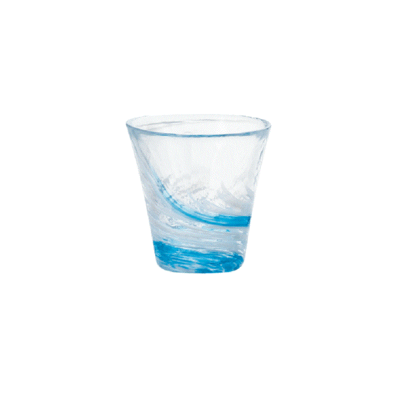 手作藍水渦燒酌杯 260cc