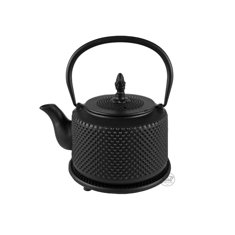 南部鐵壺附墊 0.8L (黑色)-丸