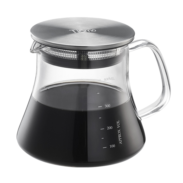 Tiamo 不鏽鋼蓋耐熱玻璃壺 400ml(*)