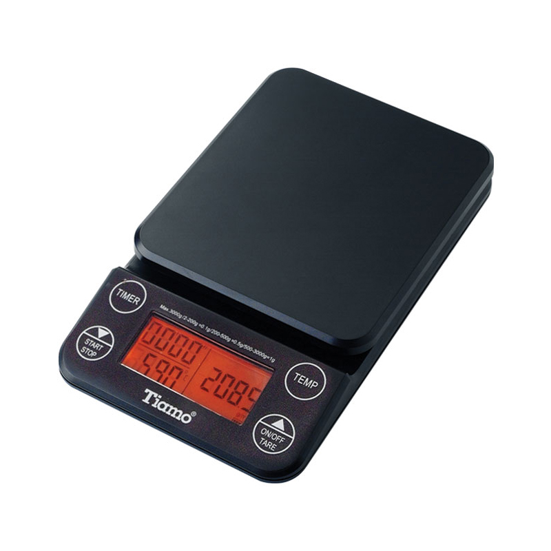 KS-9005 計時感控電子秤(橘光版)-黑 2kg
