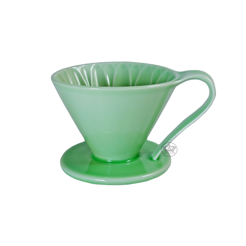 三洋有田燒花瓣濾杯1-4杯-粉綠