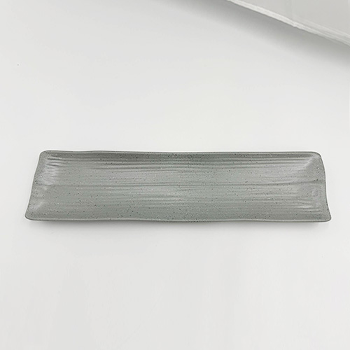 沙礫 陶面長形燒物盤 400*100*27mm