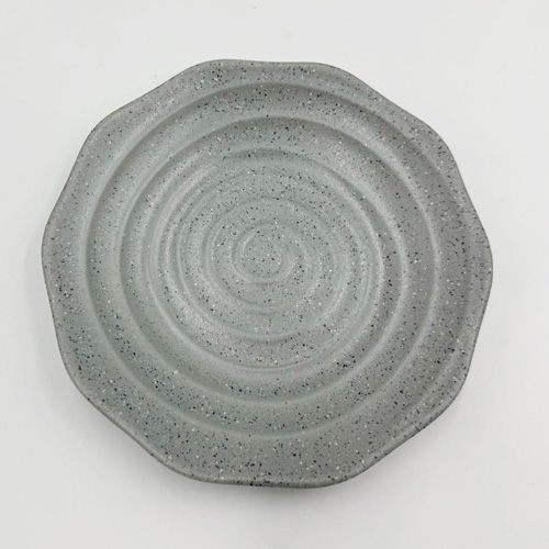沙礫 陶面梅花盤(小) 156*22mm
