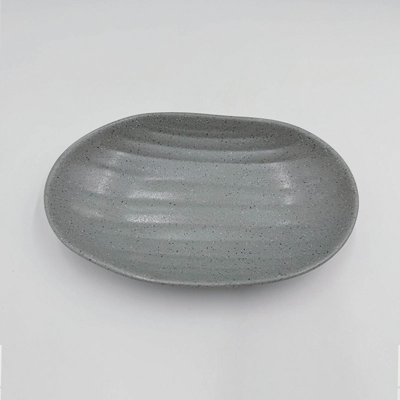 沙礫 9.3"陶面橢圓盤 233*146*37mm