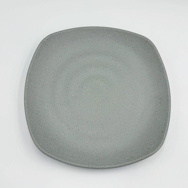 沙礫 9"陶面四方圓弧盤 226*30mm