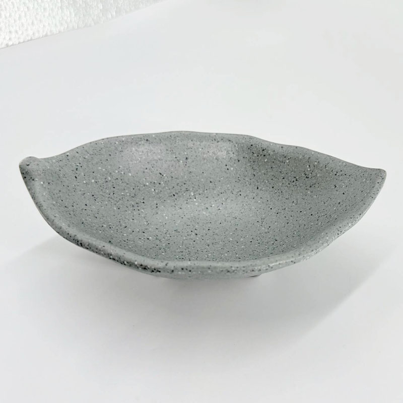 沙礫 陶面舟岩味碟 150*100*50mm