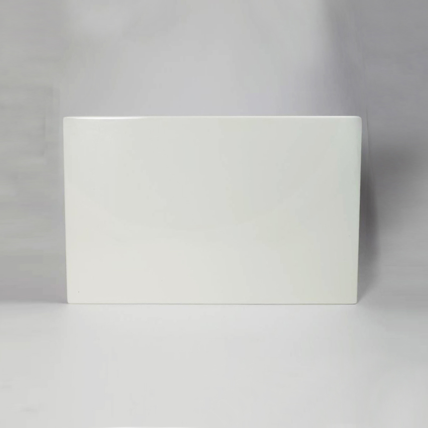 13"長方平板 牙白加金  有螺絲孔