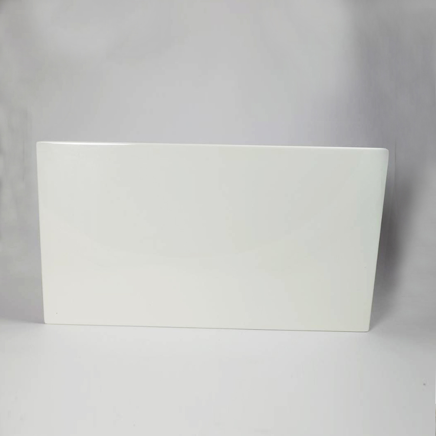 16.5"長方平板 牙白加金有螺絲孔