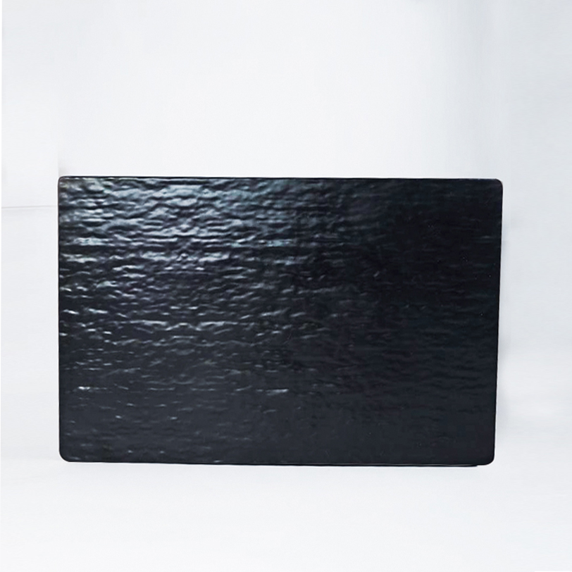 13"陶面石紋陶板 黑色 有螺絲孔