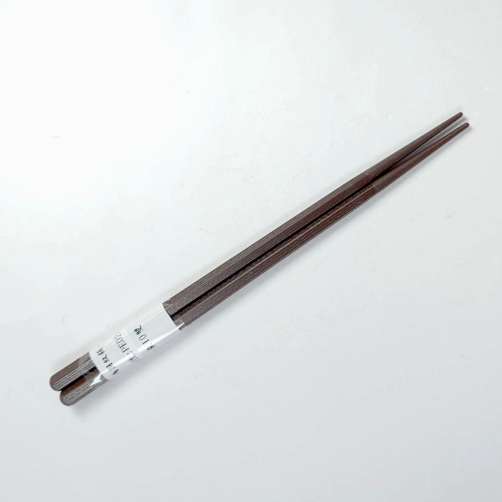 六角圖紋筷/咖啡色(合金筷) 225mm (10雙入)
