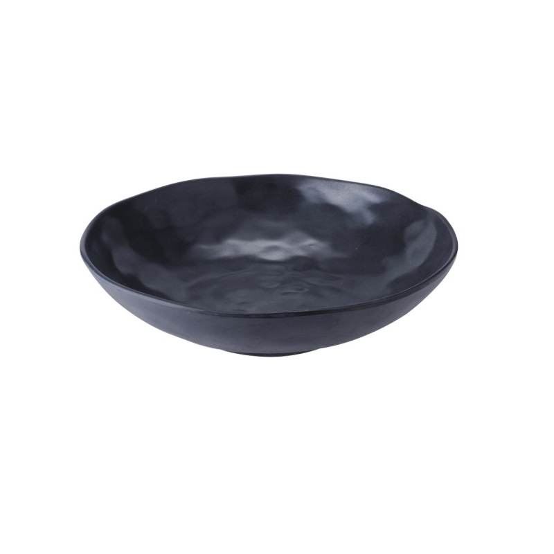 陶面波紋深水盤 黑 31.4*8.4cm