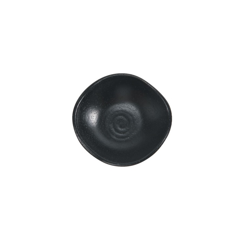 陶面不規則圓碗 黑 12.1*4.5cm