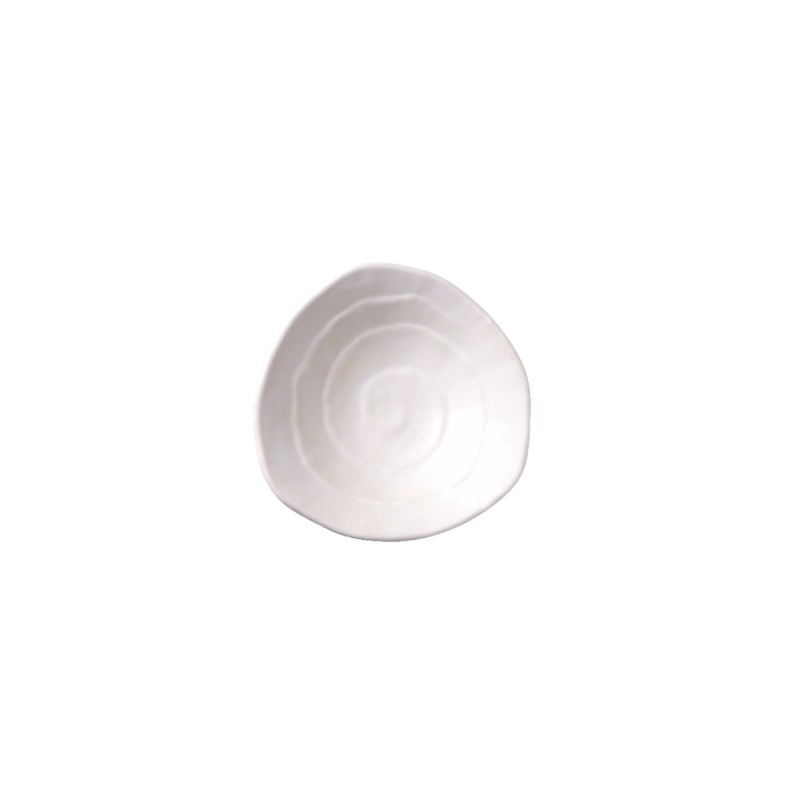 陶面三角盤 白 11.7*2.2cm