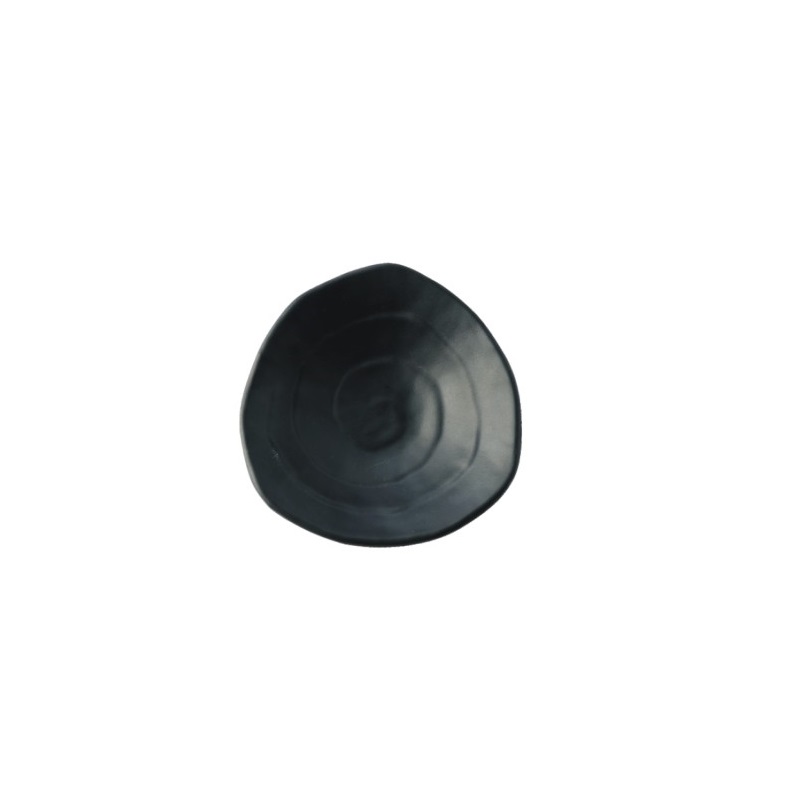 陶面三角碟 黑 13*3.9cm